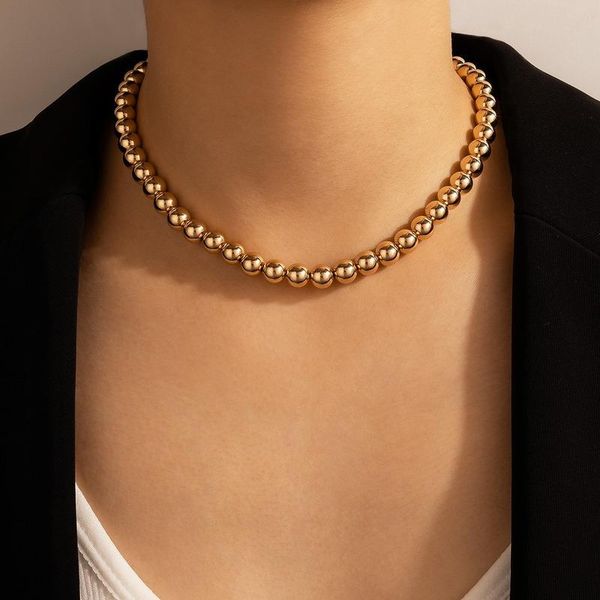 chokers fashion punk jewelry 2021 choker beads necklaces for women gold beaded chunky necklace statement collar colar bijoux, Golden;silver
chokers fashion punk jewelry 2021 choker beads necklaces for women gold beaded chunky necklace statement collar colar bijoux, Golden;silver