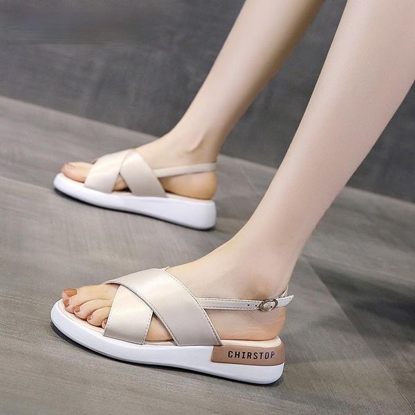 sandals women's summer flat fashion simple casual ladys shoes buckle white reflective tape platform, Black
sandals women's summer flat fashion simple casual ladys shoes buckle white reflective tape platform, Black