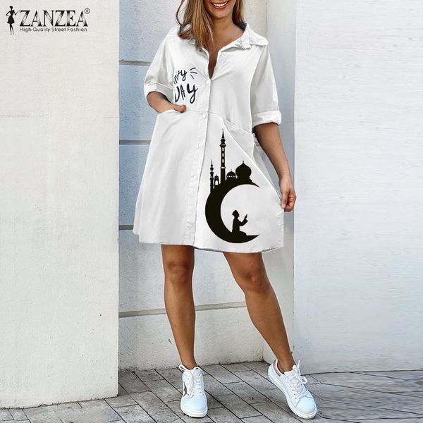 casual dresses zanzea retro women dress 2021 summer cotton linen mini vestidos solid print loose sundress lady lapel robe plus size 5xl, Black;gray
casual dresses zanzea retro women dress 2021 summer cotton linen mini vestidos solid print loose sundress lady lapel robe plus size 5xl, Black;gray