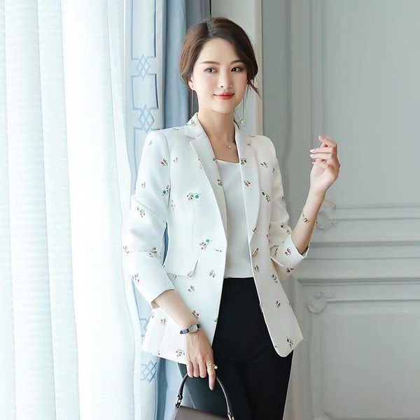 women's suits & blazers spring and autumn small suit jacket print flowers ladies fashion british style single button white female, White;black
women's suits & blazers spring and autumn small suit jacket print flowers ladies fashion british style single button white female, White;black