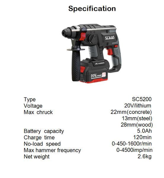 professiona electric drills scans k233 tools 20v cordless power li-ion angle grinder and rotary hammer combo kit with 2*5.0ah batteries
professiona electric drills scans k233 tools 20v cordless power li-ion angle grinder and rotary hammer combo kit with 2*5.0ah batteries