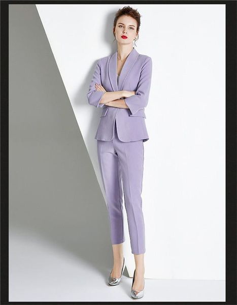 lilac women pantsuits jacket+pants business suits pantsuit office style female trouser suit custom made women's two piece pants, White
lilac women pantsuits jacket+pants business suits pantsuit office style female trouser suit custom made women's two piece pants, White
