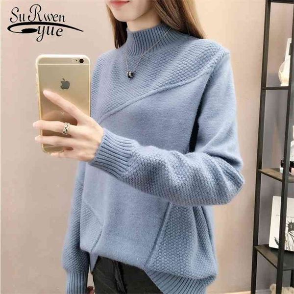 autumn plus size women sweater thick knitting chic bottoming pullover winter clothes with korean-style 10808 210421, White;black
autumn plus size women sweater thick knitting chic bottoming pullover winter clothes with korean-style 10808 210421, White;black