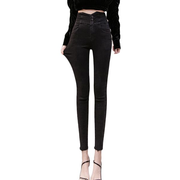 women's jeans spring and autumn fashion warm feet high waist pants pipe casual light blue black
women's jeans spring and autumn fashion warm feet high waist pants pipe casual light blue black