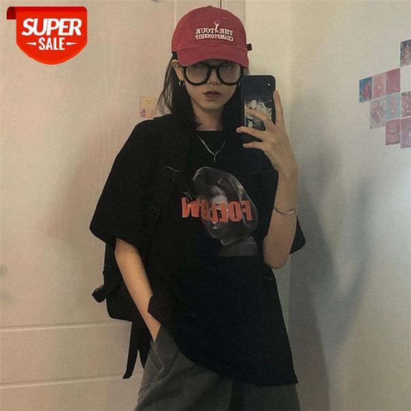 net red short-sleeved t-shirt female korean version loose student girl harajuku bf wind mschf tide #gh5m, White
net red short-sleeved t-shirt female korean version loose student girl harajuku bf wind mschf tide #gh5m, White