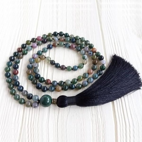 mala beads spiritual necklace mans buddhist prayer knotted 6mm black tassel jewelry gift for men chains, Silver
mala beads spiritual necklace mans buddhist prayer knotted 6mm black tassel jewelry gift for men chains, Silver
