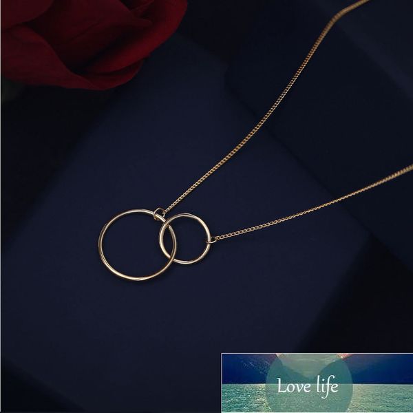 necklace rose gold chain 925 sterling silver double round forever women necklace gift circle s-n333, Golden;silver
necklace rose gold chain 925 sterling silver double round forever women necklace gift circle s-n333, Golden;silver