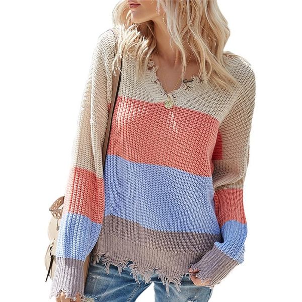 women's sweaters elegant knitted v neck stripes long sleeves autumn 2021 girls, White;black
women's sweaters elegant knitted v neck stripes long sleeves autumn 2021 girls, White;black