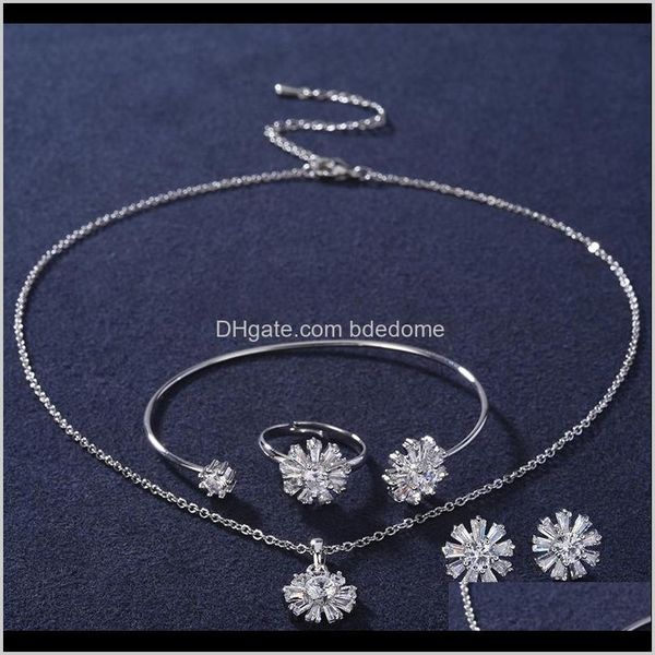 & sets drop delivery 2021 jewelry hadiyana trendy flower design child necklace earrings ring and bracelet set zircon et0001 conjunto de joya, Silver
& sets drop delivery 2021 jewelry hadiyana trendy flower design child necklace earrings ring and bracelet set zircon et0001 conjunto de joya, Silver