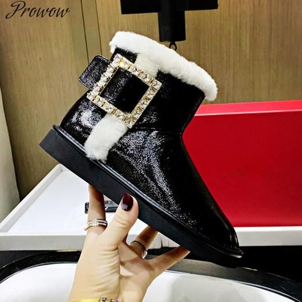 boots warm fur winter snow luxury deisgn crystl slip on women ankle shiny genuine leather short waterproof 40, Black
boots warm fur winter snow luxury deisgn crystl slip on women ankle shiny genuine leather short waterproof 40, Black