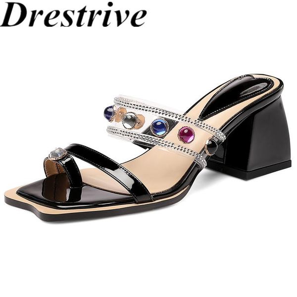 dress shoes drestrive 2021 summer fashion women sandals crystal patent leather thick high heel slipper big size 43 square toe, Black
dress shoes drestrive 2021 summer fashion women sandals crystal patent leather thick high heel slipper big size 43 square toe, Black