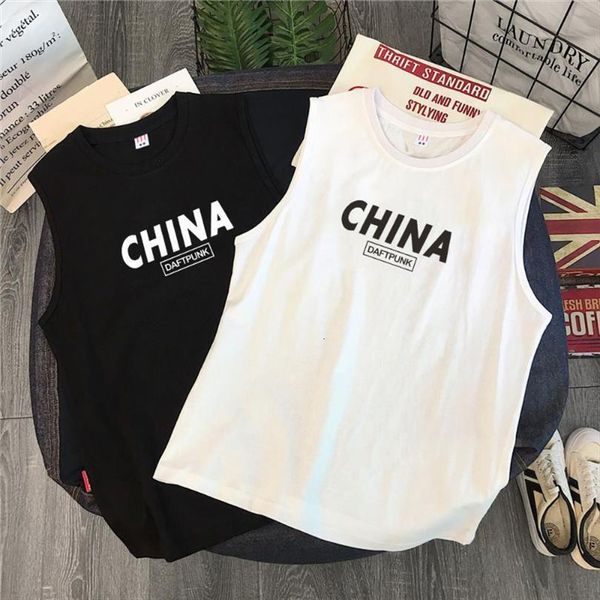 men vest fashion brand inner tower waistcoat sports summer outer wear sleeveless minimalist, White;black
men vest fashion brand inner tower waistcoat sports summer outer wear sleeveless minimalist, White;black