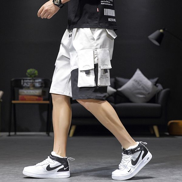 men's shorts streetwear mens cargo men cotton casual male loose short pants harajuku xwc1, White;black
men's shorts streetwear mens cargo men cotton casual male loose short pants harajuku xwc1, White;black
