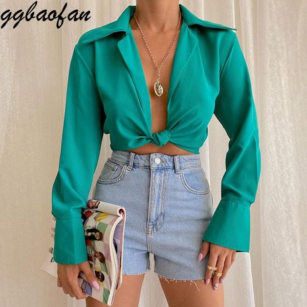 women's blouses & shirts ggbaofan green elegant womens and fashion twist v-neck blouse cropped club party autumn, White
women's blouses & shirts ggbaofan green elegant womens and fashion twist v-neck blouse cropped club party autumn, White