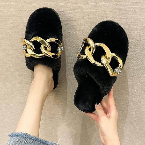 slippers 2021 winter fur keep warm women baotou home fashion rhinestone chain design bedroom faux flat, Black
slippers 2021 winter fur keep warm women baotou home fashion rhinestone chain design bedroom faux flat, Black
