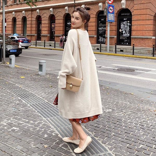 women's knits & tees long knit cardigan sweater femme 2021 spring autumn lazy wind loose knitted jacket windbreaker pocket 502, White
women's knits & tees long knit cardigan sweater femme 2021 spring autumn lazy wind loose knitted jacket windbreaker pocket 502, White