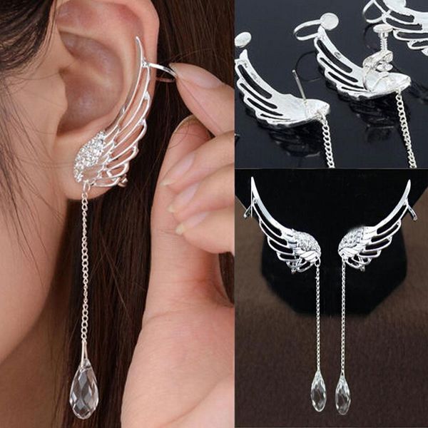 dangle & chandelier 1 pair trendy earring angel wing stylist crystal earrings drop ear stud cuff clip, Silver
dangle & chandelier 1 pair trendy earring angel wing stylist crystal earrings drop ear stud cuff clip, Silver