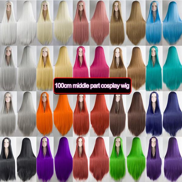 synthetic wigs dianqi 100cm long straight cosplay brown orange blue pink middle part for women daily use, Black
synthetic wigs dianqi 100cm long straight cosplay brown orange blue pink middle part for women daily use, Black