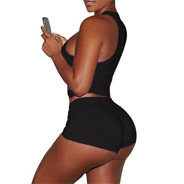 women's tracksuits summer women fitness casual sets two pieces soft fabric slim camisole high waist stretchy shorts home wear suits 202, Gray
women's tracksuits summer women fitness casual sets two pieces soft fabric slim camisole high waist stretchy shorts home wear suits 202, Gray