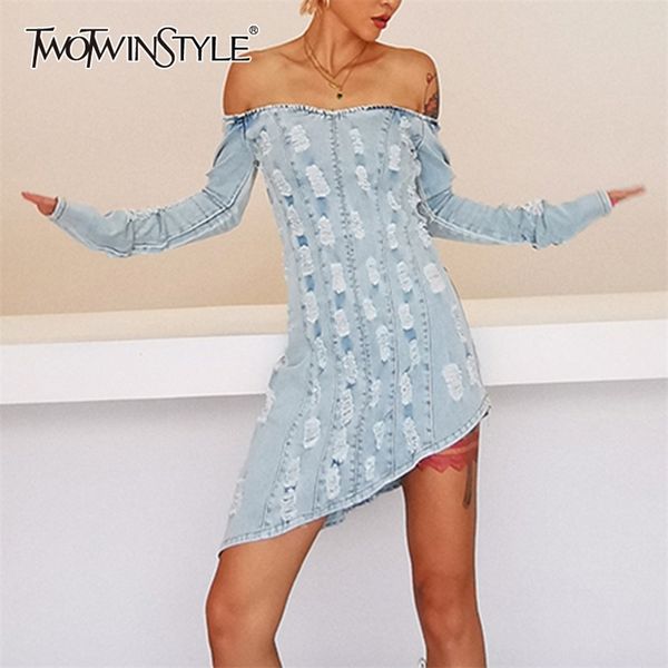 denim off shoulder dress for women long sleeve hollow out tassel streetwear dresses female spring 210520, Black;gray
denim off shoulder dress for women long sleeve hollow out tassel streetwear dresses female spring 210520, Black;gray