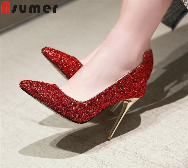 dress shoes asumer 2021 spring autumn woman pointed toe shallow bling pumps women elegant prom wedding, Black
dress shoes asumer 2021 spring autumn woman pointed toe shallow bling pumps women elegant prom wedding, Black