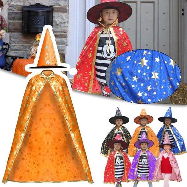cat costumes halloween costume wizard cape witch cloak with hat star patterns props set for kids party cosplay suit fast delivery
cat costumes halloween costume wizard cape witch cloak with hat star patterns props set for kids party cosplay suit fast delivery