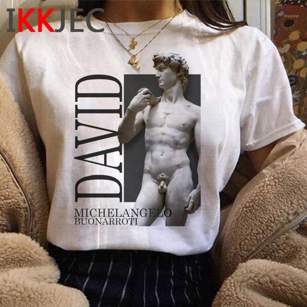 women's t-shirt michelangelo aesthetic summer female plus size graphic tees women grunge kawaii, White
women's t-shirt michelangelo aesthetic summer female plus size graphic tees women grunge kawaii, White