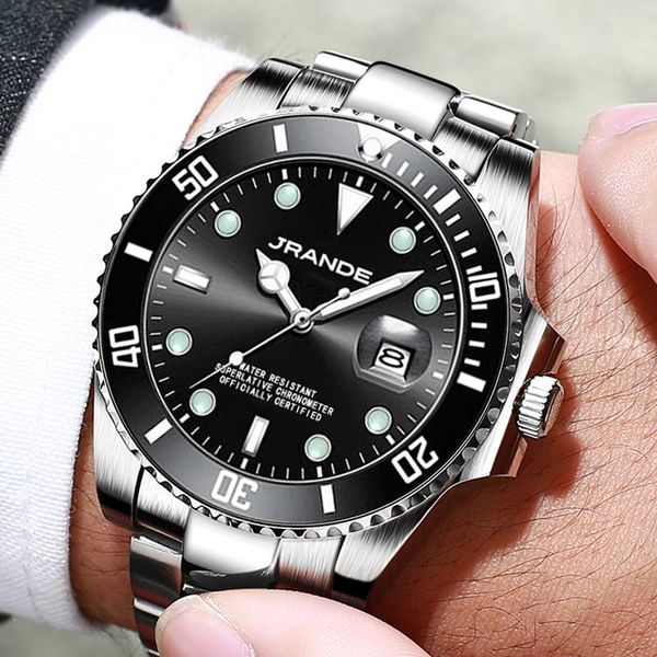wristwatches 2021 men watches luxury sport waterproof quartz wrist watch for mens fashion rotating bezel date relogio masculino, Slivery;brown
wristwatches 2021 men watches luxury sport waterproof quartz wrist watch for mens fashion rotating bezel date relogio masculino, Slivery;brown