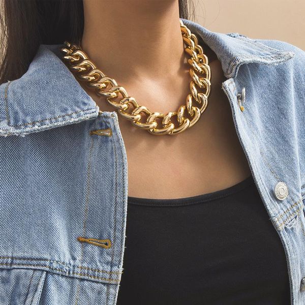 punk miami cuban choker necklace women collar statement hip hop big chunky aluminum thick chain necklace jewelry accessories, Golden;silver
punk miami cuban choker necklace women collar statement hip hop big chunky aluminum thick chain necklace jewelry accessories, Golden;silver