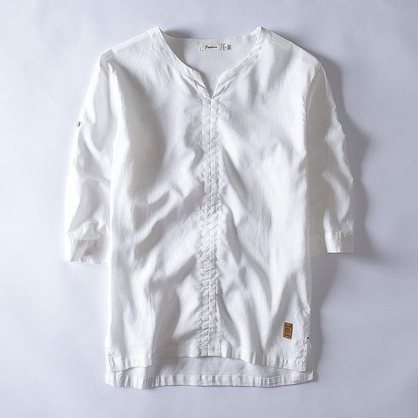 summer men's half sleeve cotton linen shirts v-neck solid shirt slim fit plus size white blue soft loose males clothes 4xl casual, White;black
summer men's half sleeve cotton linen shirts v-neck solid shirt slim fit plus size white blue soft loose males clothes 4xl casual, White;black