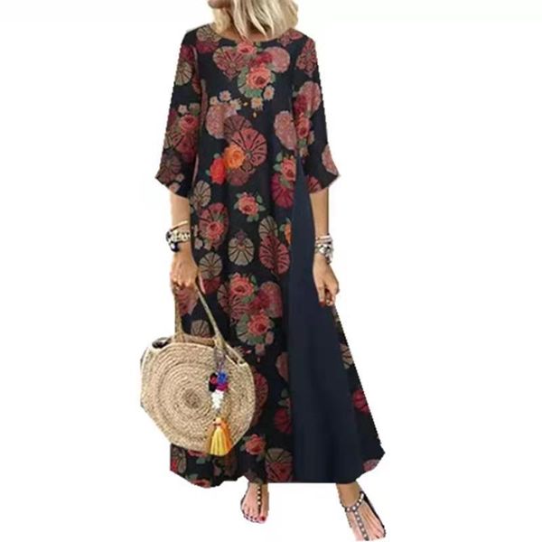 casual dresses vintage women vestidos autumn long sleeve o-neck splice loose beach dress cotton linen bohemia leaves printed, Black;gray
casual dresses vintage women vestidos autumn long sleeve o-neck splice loose beach dress cotton linen bohemia leaves printed, Black;gray