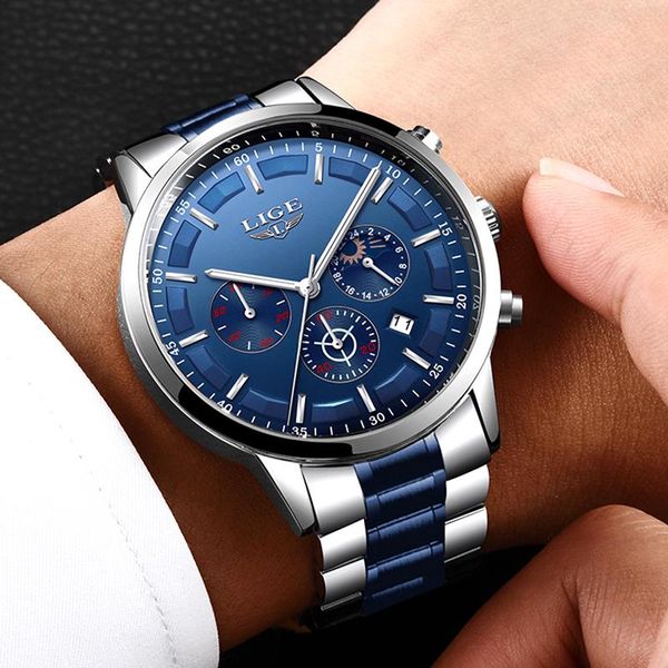 wristwatches 2021 watch men lige fashion sports quartz men's business waterproof clock relogio masculino, Slivery;brown
wristwatches 2021 watch men lige fashion sports quartz men's business waterproof clock relogio masculino, Slivery;brown
