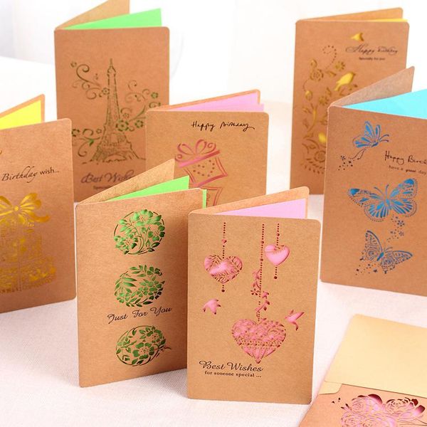 greeting cards 6pcs vintage kraft paper hollowed out card wedding invitations flower shop blessing handwritten postcards for birthday
greeting cards 6pcs vintage kraft paper hollowed out card wedding invitations flower shop blessing handwritten postcards for birthday