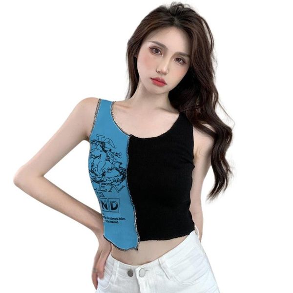 women's tanks & camis summer female street color matching vest high-waist bottoming short cropped sling top, White
women's tanks & camis summer female street color matching vest high-waist bottoming short cropped sling top, White