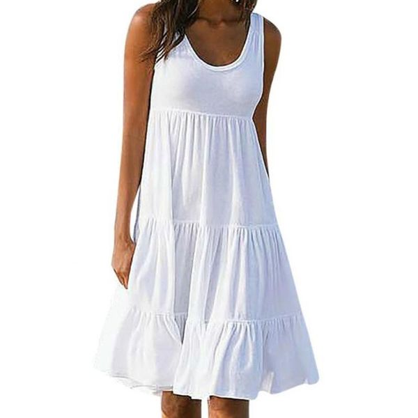 casual dresses 50% s plus size women solid color sleeveless o neck stitching pleated a-line dress, Black;gray
casual dresses 50% s plus size women solid color sleeveless o neck stitching pleated a-line dress, Black;gray