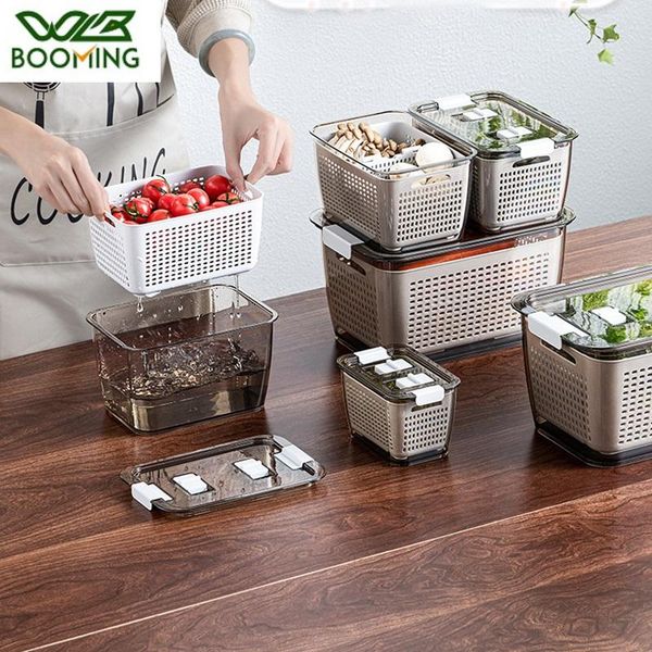 3pcs/set plastic double-layer drain box 3 size refrigerator fresh storage home transparent bottles & jars
3pcs/set plastic double-layer drain box 3 size refrigerator fresh storage home transparent bottles & jars