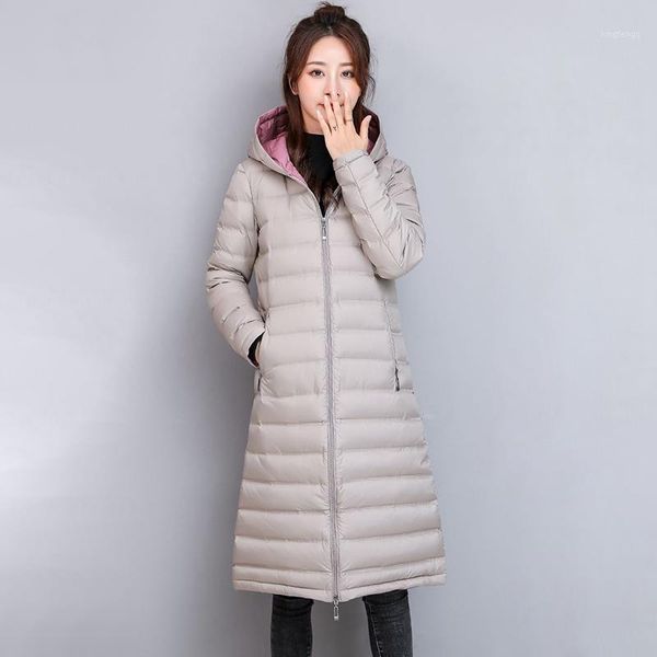 women's down & parkas 2021 winter women fashion white duck coat female puffer light hooded jacket slim long outwear, Black
women's down & parkas 2021 winter women fashion white duck coat female puffer light hooded jacket slim long outwear, Black