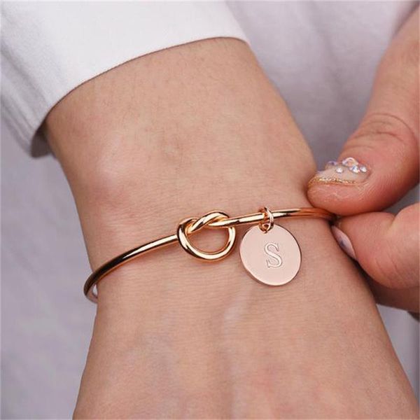 charm bracelets a-z ladies letter bracelet initial open knot cuff for girlfriend, Golden;silver
charm bracelets a-z ladies letter bracelet initial open knot cuff for girlfriend, Golden;silver