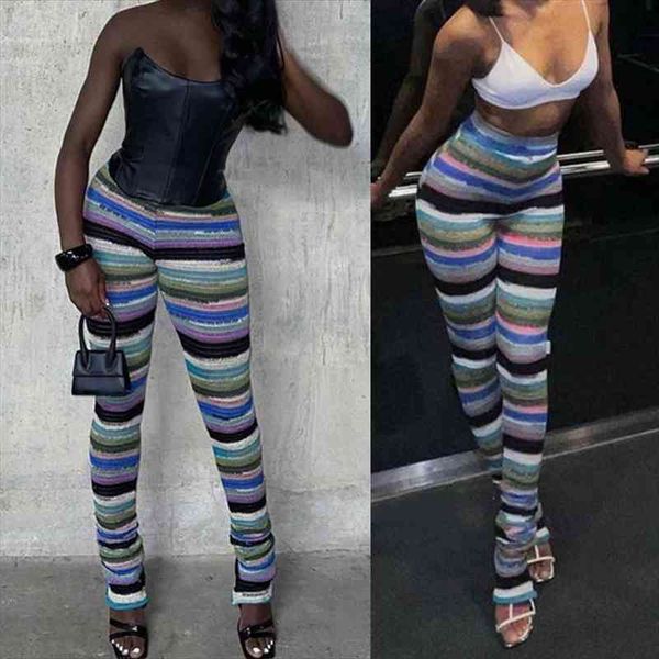 high waist knitted long women jeans pants multicolor striped hipster skinny pleated stacked trousers vintage bell bottom streetwear, Blue
high waist knitted long women jeans pants multicolor striped hipster skinny pleated stacked trousers vintage bell bottom streetwear, Blue