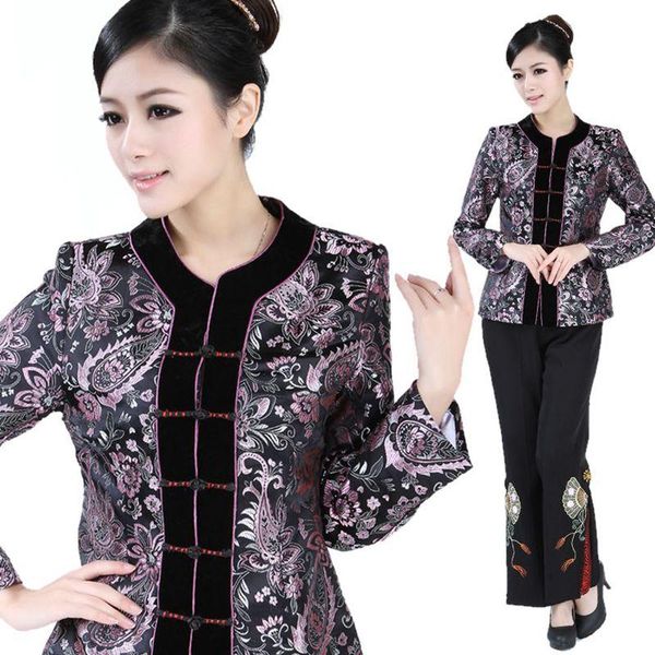 women's jackets plus size 4xl improved pringting chinese national stand collar long sleeves women jacket mother's coat hair access, Black;brown
women's jackets plus size 4xl improved pringting chinese national stand collar long sleeves women jacket mother's coat hair access, Black;brown