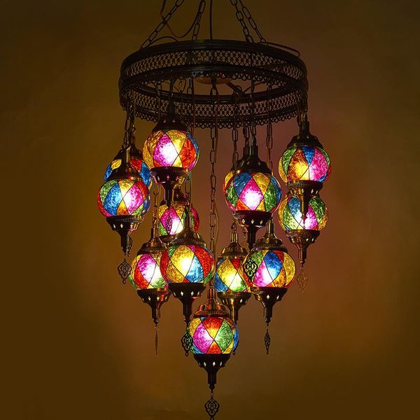 southeast asian personality restaurant el corridor bar enamel chandeliers bohemian style pendant lamps
southeast asian personality restaurant el corridor bar enamel chandeliers bohemian style pendant lamps