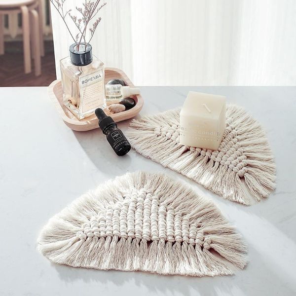 mats & pads triangle woven coasters handmade absorbent macrame cup braid heat protection mat
mats & pads triangle woven coasters handmade absorbent macrame cup braid heat protection mat