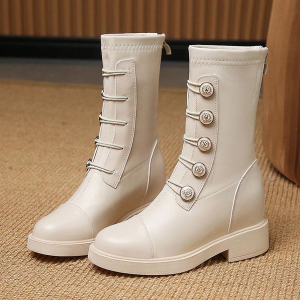 boots 2022 ladies mid-tube autumn round head zipper female thick heel short fashion button simple dating women's shoes, Black
boots 2022 ladies mid-tube autumn round head zipper female thick heel short fashion button simple dating women's shoes, Black