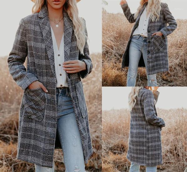 women's wool & blends autumn winter women long-sleeved plaid printed oversize jacket fashion turn down collar single-breasted long blaz, Black
women's wool & blends autumn winter women long-sleeved plaid printed oversize jacket fashion turn down collar single-breasted long blaz, Black