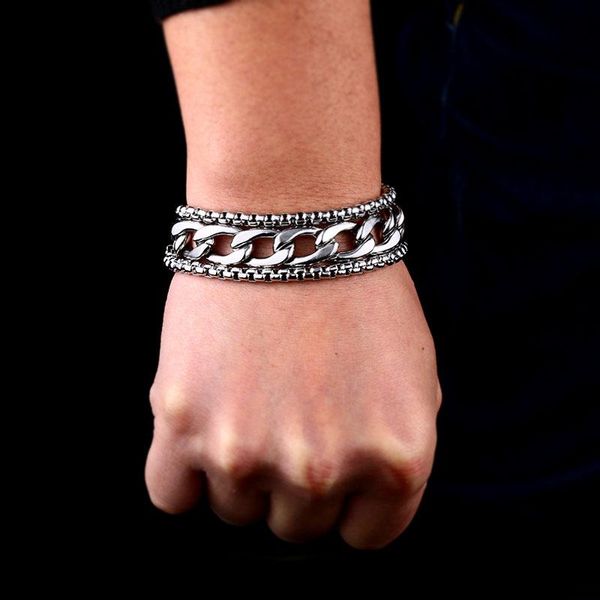 link, chain steel soldier arrival punk wide men bracelet bangle fashion personality stainless jewelry as gift, Black
link, chain steel soldier arrival punk wide men bracelet bangle fashion personality stainless jewelry as gift, Black