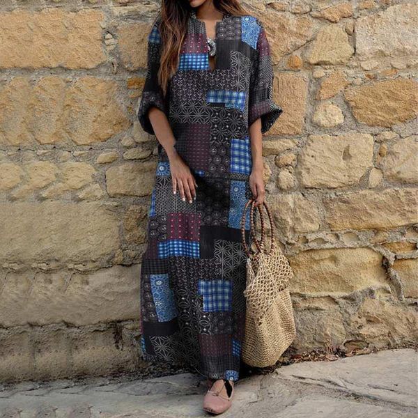 women's autumn sundress 2021 kaftan printed dress long sleeve maxi vestidos female casual patchwork robe femme oversized dresses, Black;gray
women's autumn sundress 2021 kaftan printed dress long sleeve maxi vestidos female casual patchwork robe femme oversized dresses, Black;gray