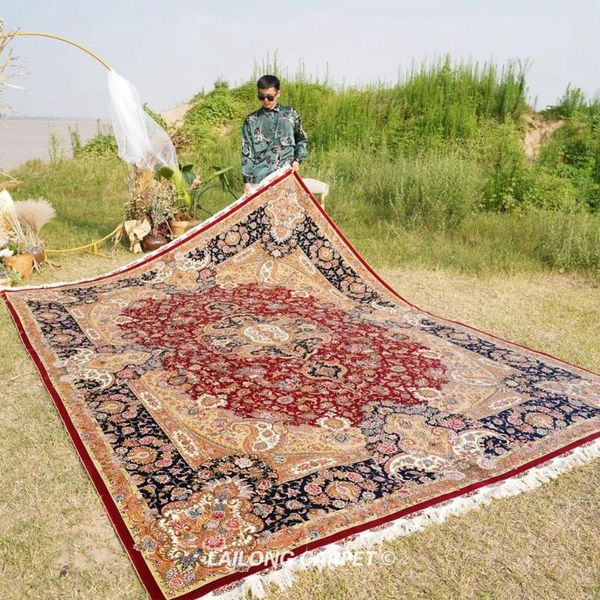 carpets 9'x12' handmade traditional persian rug red silk hand knotted carpet (zqg346a)
carpets 9'x12' handmade traditional persian rug red silk hand knotted carpet (zqg346a)