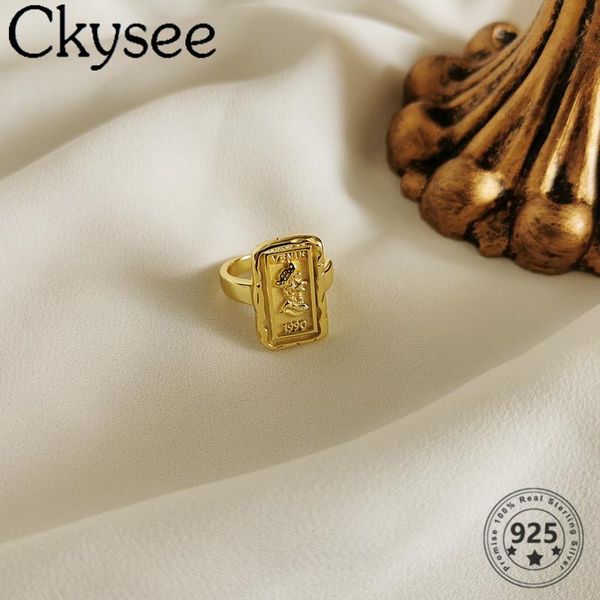 cluster rings ckysee retro 925 sterling silver character long tag ring for women original fine jewelry charms all-mat, Golden;silver
cluster rings ckysee retro 925 sterling silver character long tag ring for women original fine jewelry charms all-mat, Golden;silver