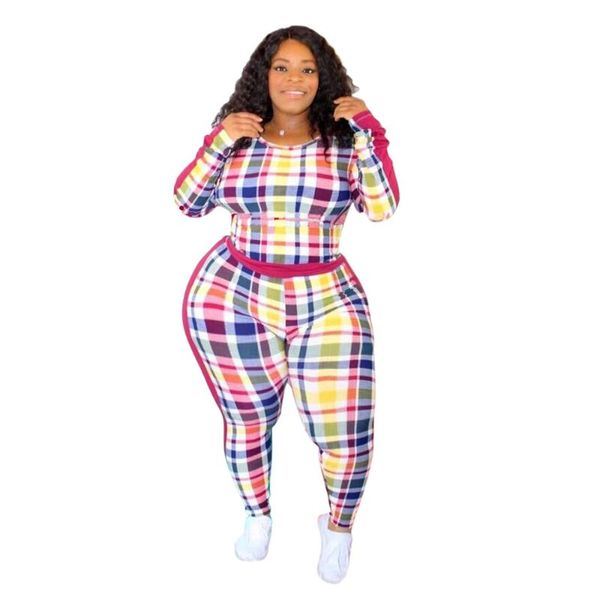 plus size tracksuits women clothing autumn winter long sleeves pencil pants o-neck casual plaid printed 2 piece sets womens outfits, Black
plus size tracksuits women clothing autumn winter long sleeves pencil pants o-neck casual plaid printed 2 piece sets womens outfits, Black