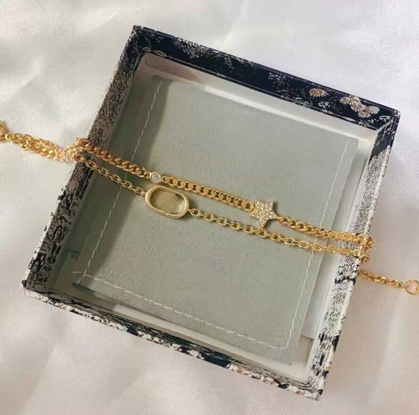 luxury bracelet necklace designer women's bracelet exquisite jewelry fashion suitable for anniversary gifts, Golden;silver